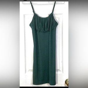 Kendall & Kylie shirred bust, bodycon mini dress- Hunter Green XS